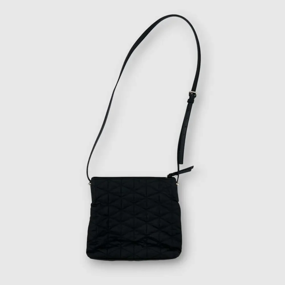 Kate Spade New York Black Quilted Nylon Crossbody Bag